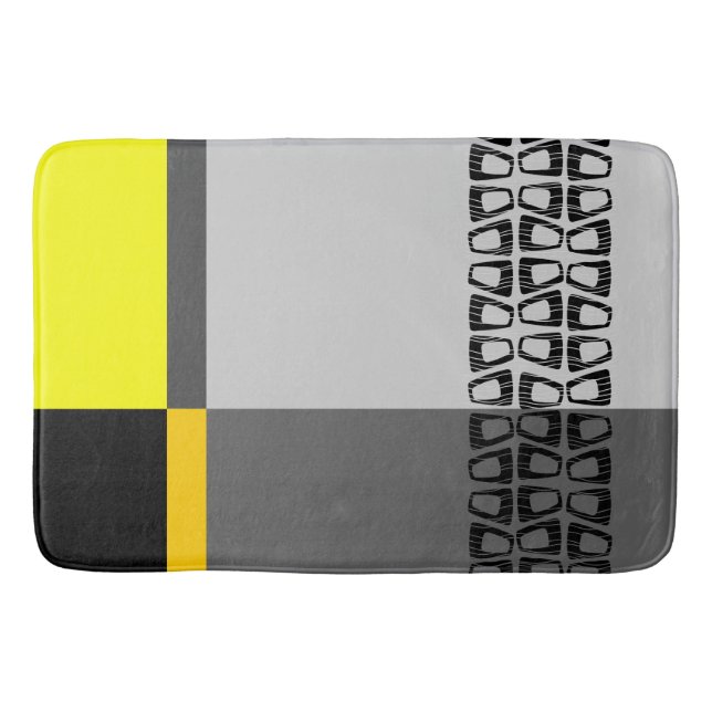 Tapis De Bain Bloc de couleur rétro (Devant)