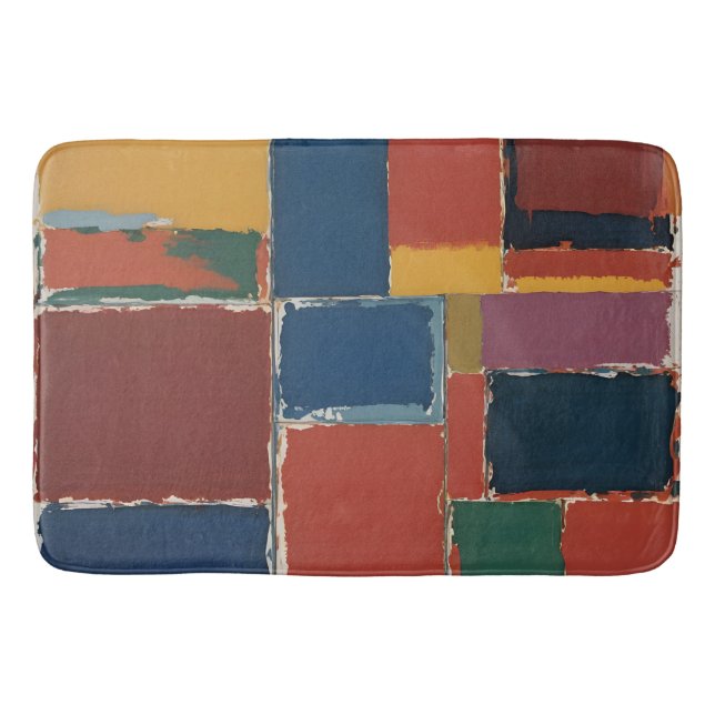 Tapis De Bain Blocs de couleur peints (Devant)