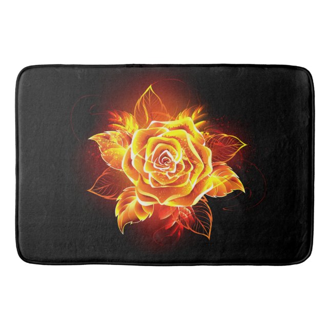 Tapis De Bain Blooming Fire Rose (Devant)
