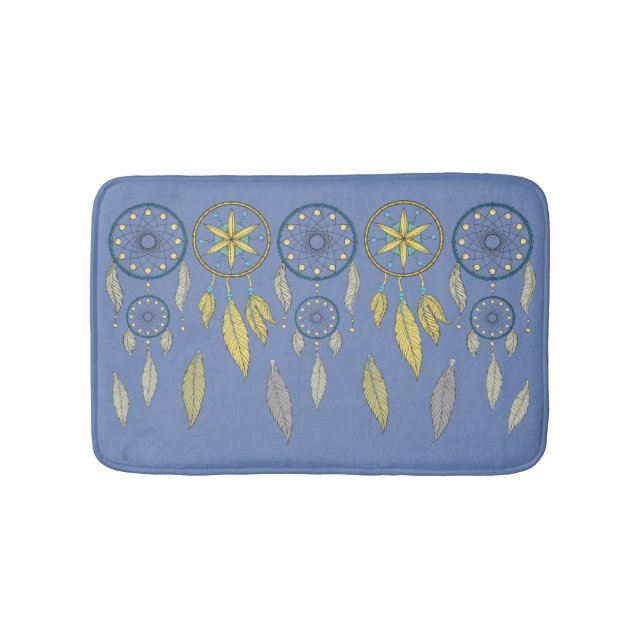 Tapis De Bain Blue and Yellow Dream Catchers (Devant)