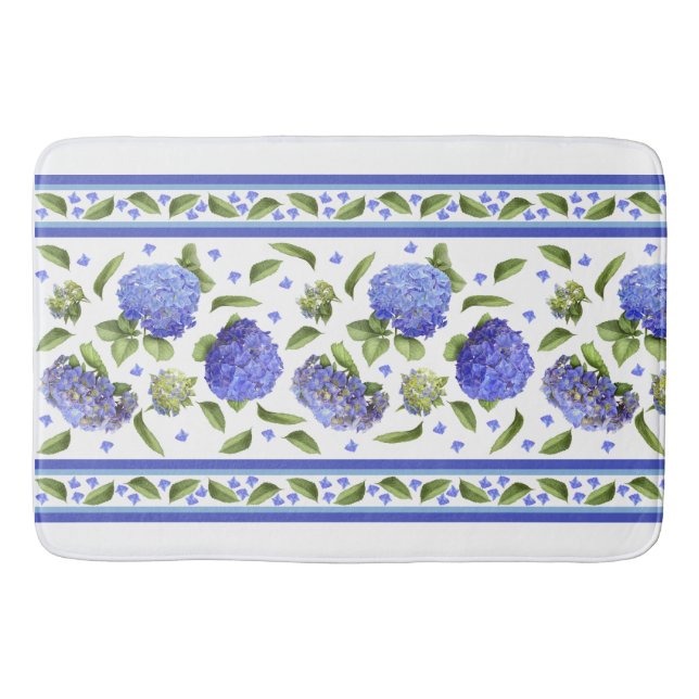 Tapis De Bain Blue Hydrangeas (Devant)