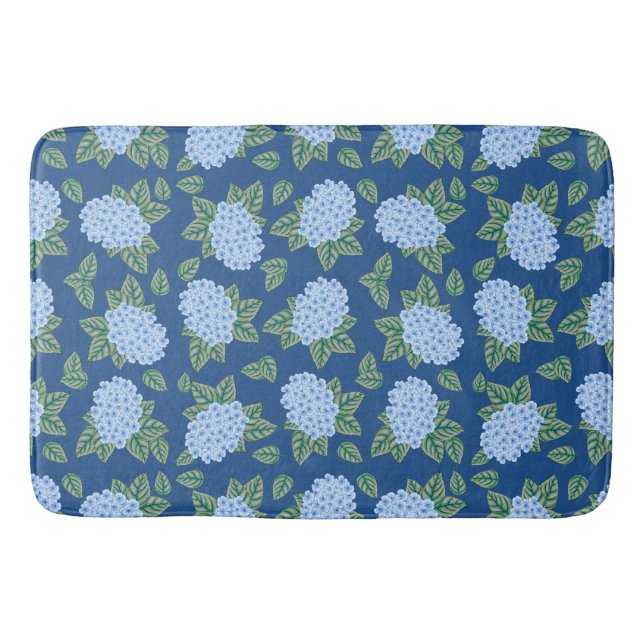 Tapis De Bain Blue Hydrangeas Cuisine de bain personnalisée (Devant)