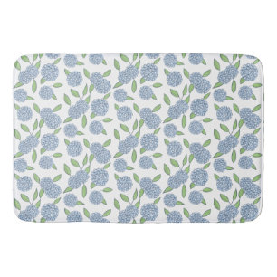 Tapis De Bain Blue Hydrangeas Preppy Coastal Nouvelle-Angleterre