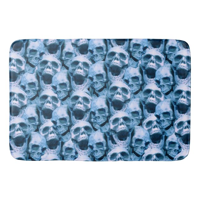 Tapis De Bain Blue Skulls (Devant)