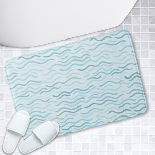 Tapis De Bain Blue Waves Ocean Salle de bain Décor Bain Mat
