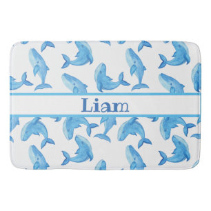 Tapis De Bain Blue Whale Nom Ocean Sea Beach
