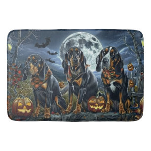 Tapis De Bain Bluetick Coonhound Halloween Éffrayant