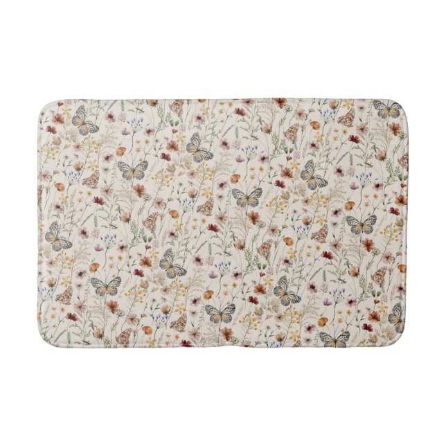 Tapis de bain bohème floral (Devant)