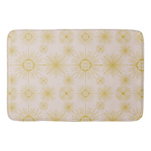 Tapis De Bain Boho Celestial Sun Stars Ivory Motif
