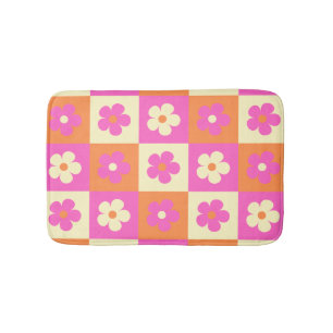 Tapis De Bain Boho Chic coloré motif floral rétro