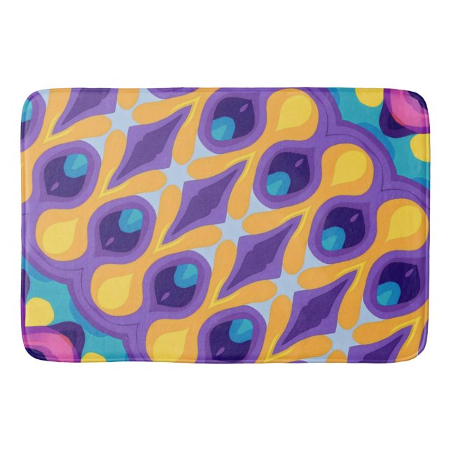 Tapis De Bain Boho coloré 24 (Devant)