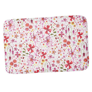 Tapis De Bain Boho Floral Aquarelle Coloré