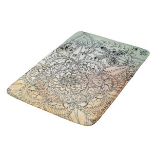 Tapis De Bain Boho Mandala Bohemian Art