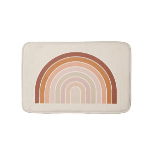 Tapis De Bain Boho Rainbow Beige Terracotta