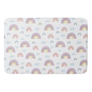 Tapis De Bain Boho Rainbows rose bleu jolie