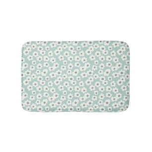 Tapis De Bain Boho tendance Sage vert blanc gris floral