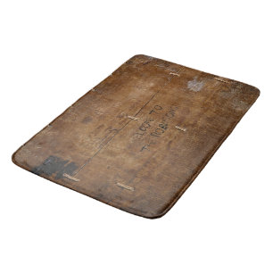 Tapis De Bain Bois ancien avec (ou sans) texte hachuré
