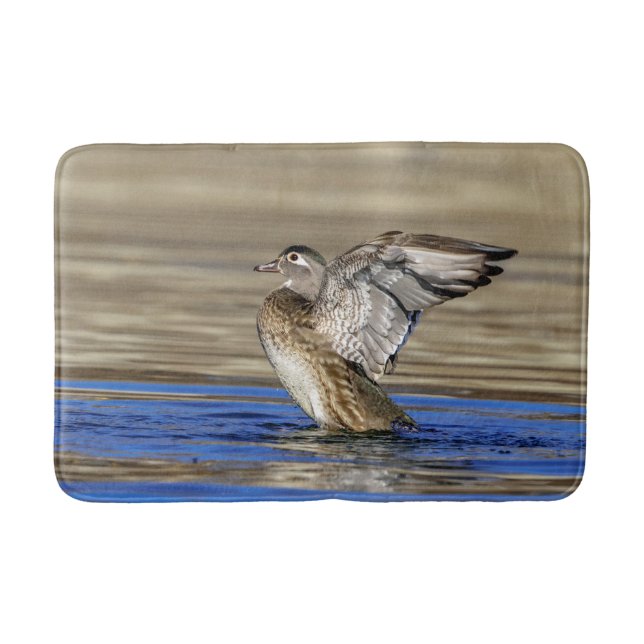 Tapis De Bain Bois Canard battant ses ailes (Devant)