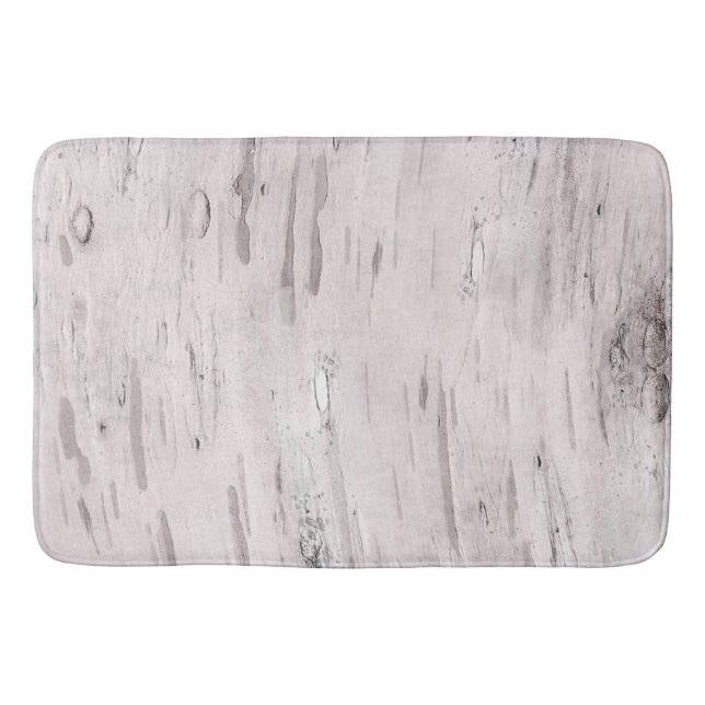 Tapis De Bain Bois de bouleau blanc Grange rustique Ferme Chic (Devant)
