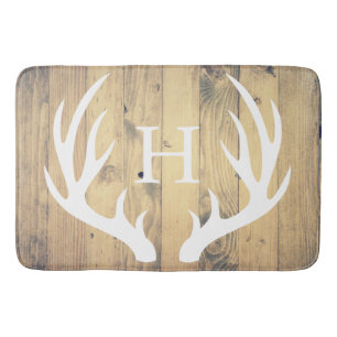 Tapis De Bain Bois de grange d'andouillers de cerfs communs