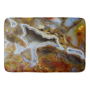 Tapis De Bain Bois Pétrifié Avec Cristaux
