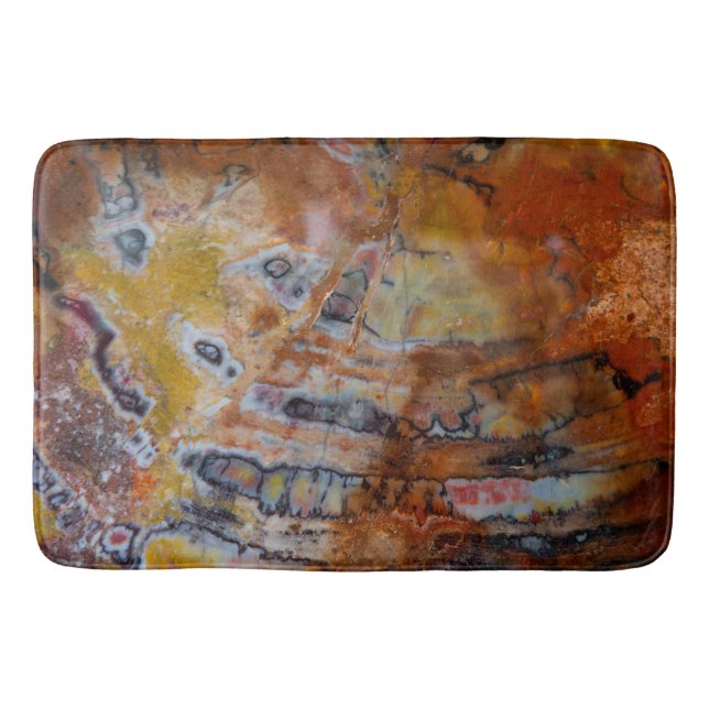 Tapis De Bain Bois Pétrifié Brun (Devant)
