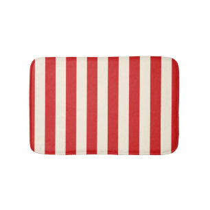 Tapis De Bain Boîte aux lettres rouge à rayures crème Tofu