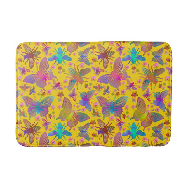 Tapis De Bain Bombardements de papillons en été (Devant)