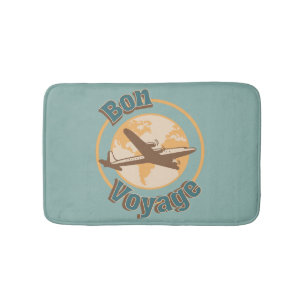 Tapis De Bain Bon voyage Voyage Voyageons dans le monde design