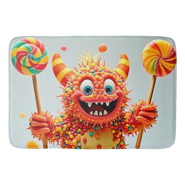 Tapis De Bain Bonbons de Monster heureux Design (Devant)