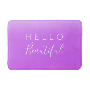 Tapis De Bain Bonjour Belle/Violet pourpre