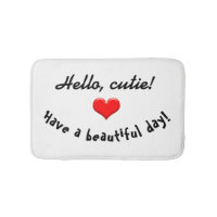 Tapis de bain "bonjour, Cutie ! "