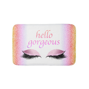 Tapis De Bain Bonjour parties scintillantes magnifiques de rose
