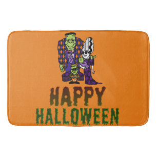 Tapis De Bain Bonne famille Halloween Frankenstein