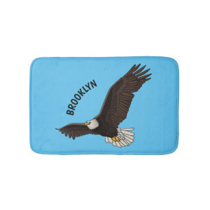 Tapis De Bain Bonne illustration de dessin d'aigle à chauve-sour