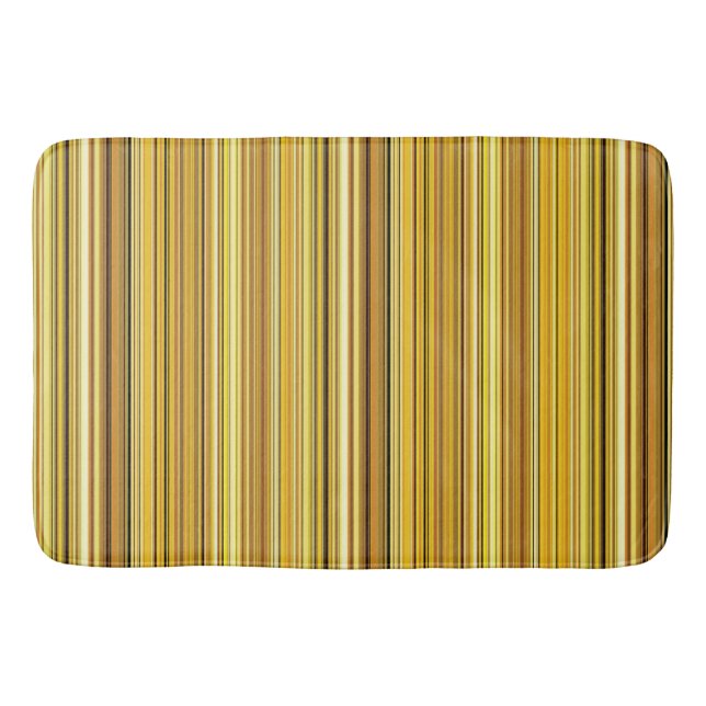 Tapis De Bain Bons rayures dorées brun (Devant)