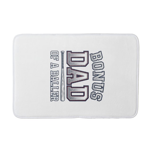 Tapis De Bain Bonus Dad of a Baller Vintage Sports Shirt Design_ (Devant)