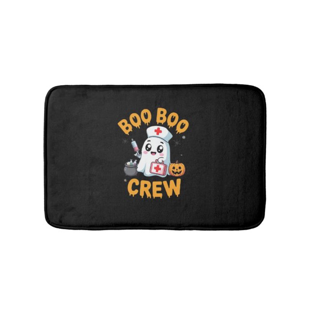 Tapis De Bain Boo Boo Crew Nurse Cute Ghost Halloween Nurse Es (Devant)