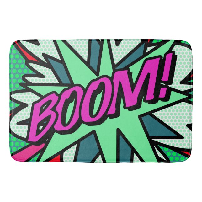 Tapis De Bain BOOM Amusant Moderne Bande Dessinée  (Devant)