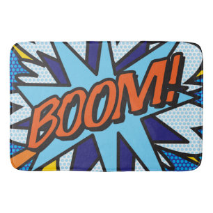 Tapis De Bain BOOM Amusant Rétro Bande Dessinée Pop Art