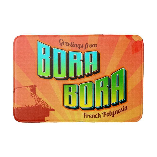 Tapis De Bain Bora Bora Polynésie française Salle de bain Mat (Devant)