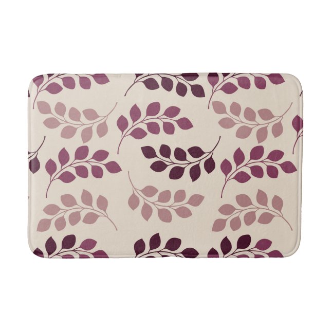 Tapis De Bain Bordeaux Modern Botanical Japandi (Devant)