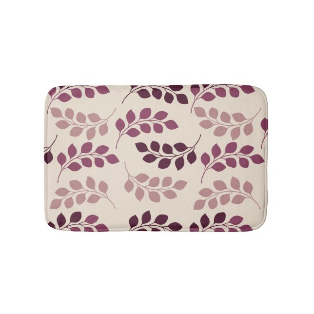 Tapis De Bain Bordeaux Modern Botanical Japandi (Devant)