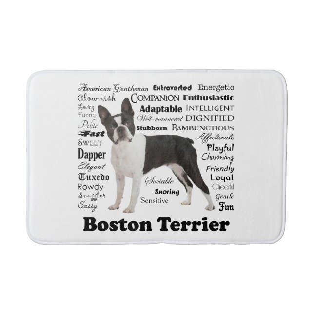 Tapis De Bain Boston Terrier Traits Mat Bain (Devant)