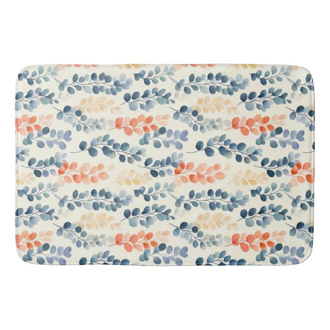 Tapis De Bain Botanique d'Eucalyptus multicolore (Devant)
