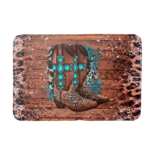 Tapis De Bain Botte de cowboy de l'Ouest du pays