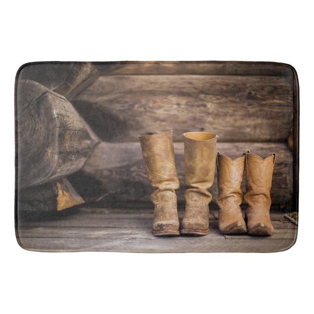 Tapis De Bain Botte de cowboy et de cowgirl (Devant)