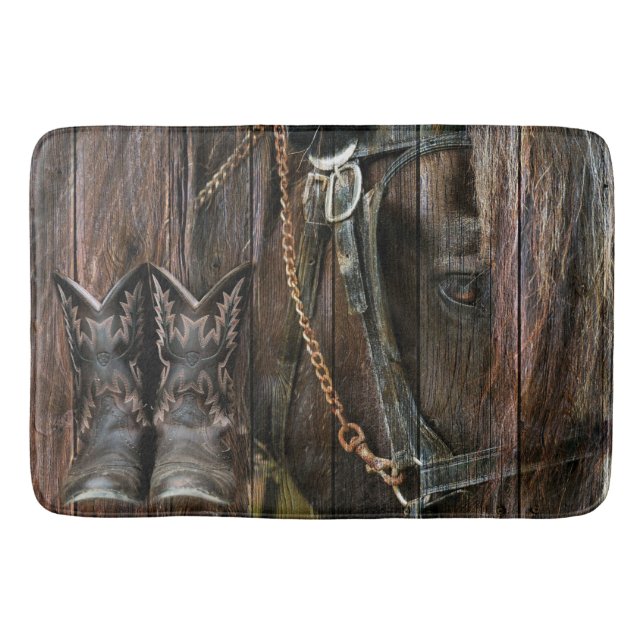 Tapis De Bain Bottes De Cheval Et De Cow-boy De Style Occidental (Devant)