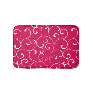 Tapis De Bain Boucles Whimsical Modernes Framboise