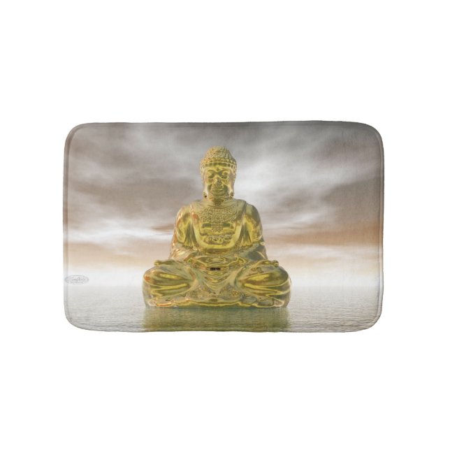 Tapis De Bain Bouddha d'or - 3D rendent (Devant)